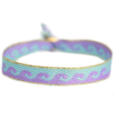 Woven bracelet blue wave