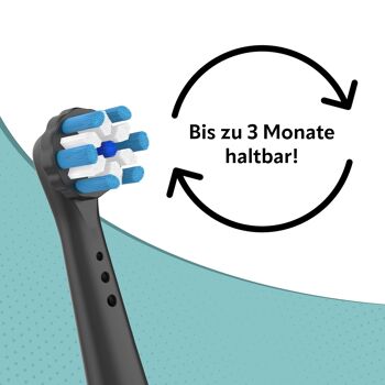 Têtes de brosse compatibles avec les brosses à dents Oral B IO (pack de 8) noires 4