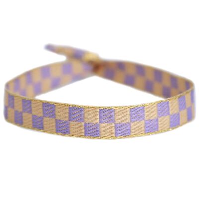 Bracelet tissé pop art lilas