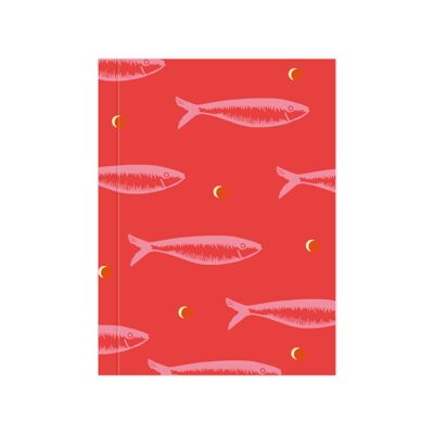 Small notebook blank pages "Pink Sardines"