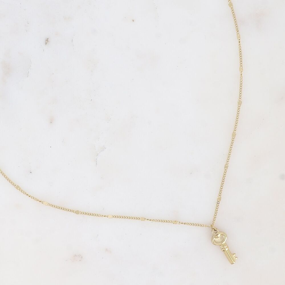 Collier Key - pendentif clef en acier inoxydable