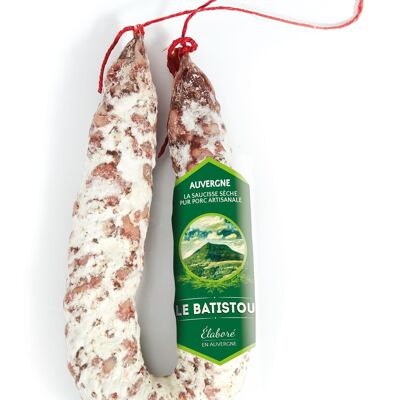 La saucisse sèche courbe Pur Porc artisanale IGP Auvergne 260g