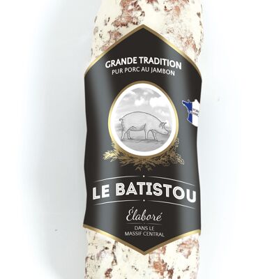 Saucisson sec Pur Porc au jambon Grande Tradition 250g NU