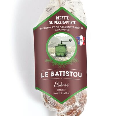 Saucisson sec au poivre vert Recette du Père Baptiste 200g NU