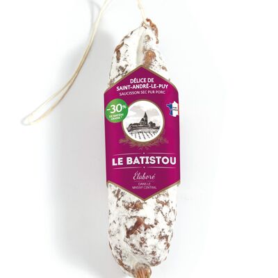 Saucisson sec Pur Porc Délice de Saint-André-le-Puy 250g NU