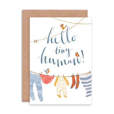 Bonjour Tiny Human Carte de voeux unique