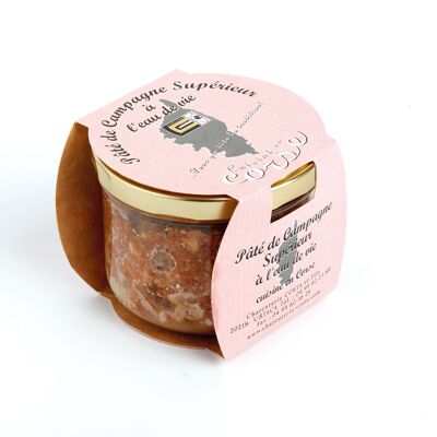 Pâté de campagne supérieur à l'eau de vie 180g