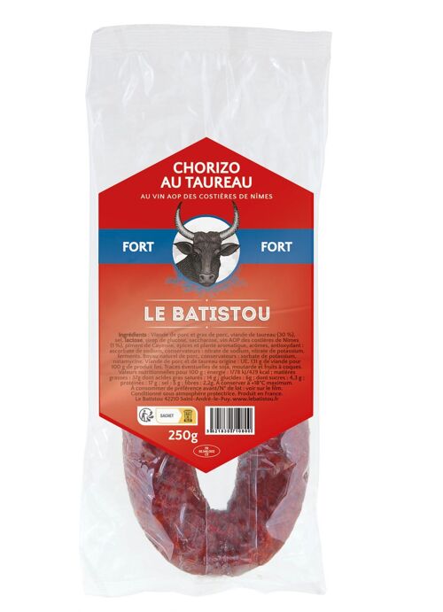 Chorizo au taureau fort 250g 