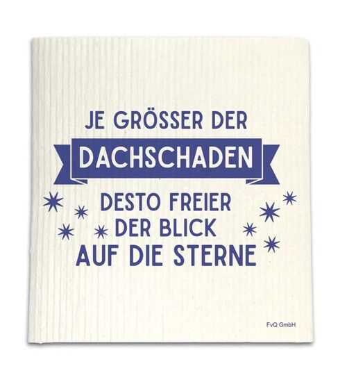 Spüllappen "Dachschaden" Geschenk- und Designartikel