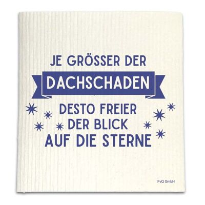 Spüllappen "Dachschaden" Geschenk- und Designartikel