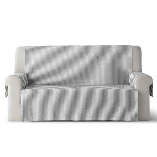 Funda cubre sofá / chaise longue, diseño a rayas algodón tacto extra suave resistencia superior y fácil cuidado
