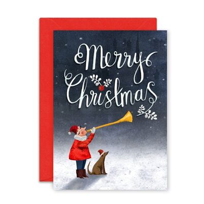 Trumpet Player Single Greeting Card