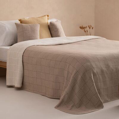 Lightweight jacquard quilt cotton mid-season spring summer geometric striped plaid design ZANZI