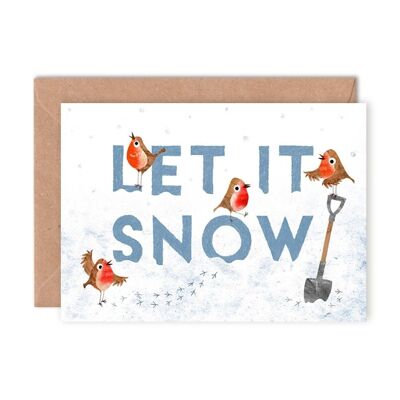 Laissez-le neiger Carte de vœux unique
