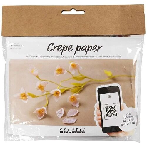 Kit DIY fleurs en papier crépon - Branche de cerisier