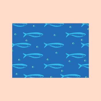 Carte postale "Sardines turquoises" 1