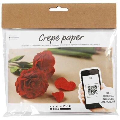 Kit fiori di carta crespa fai da te - Rose