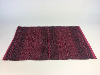 tapis en coton rose / noir 2