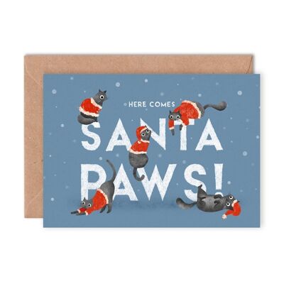 Santa Paws Single Greeting Card