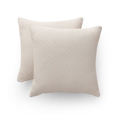 Pack of 2 jacquard cotton cushion covers with zipper closure plain Africa 45x45 cm
