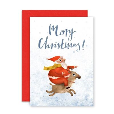 Father Christmas Single Greeting Card