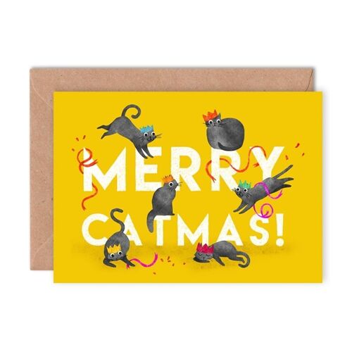 Merry Catmas Single Greeting Card