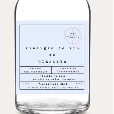 Grand Cru Riesling Vinegar - Organic - Produced in Ile-de-France