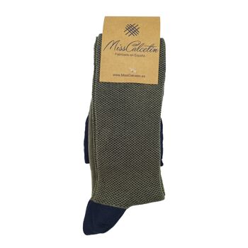 Chaussettes montantes Miss Thyme-Navy Partridge's Eye 1