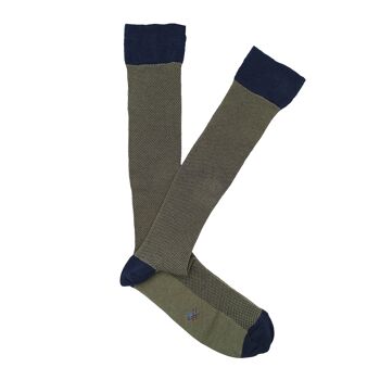 Chaussettes montantes Miss Thyme-Navy Partridge's Eye 2