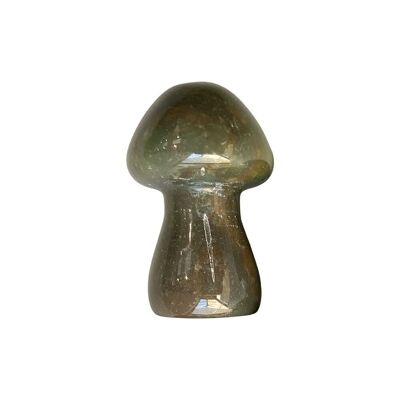 Champignon en cristal sculpté à la main - 3.5cm - Agate mousse