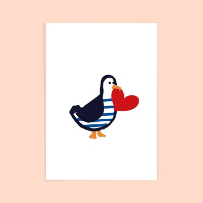 Postcard "Gull heart"