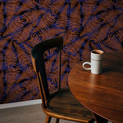 Blood Ferns and Electric Blue Wallpaper
