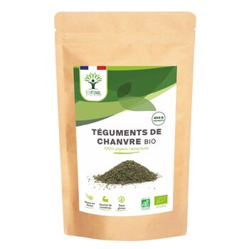 Téguments de Chanvre Bio - 100% téguments de graines de chanvre - Source de fibres - Immunité - Fabriqué en France - Certifié Ecocert - Vegan 2