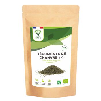 Téguments de Chanvre Bio - 100% téguments de graines de chanvre - Source de fibres - Immunité - Fabriqué en France - Certifié Ecocert - Vegan 3