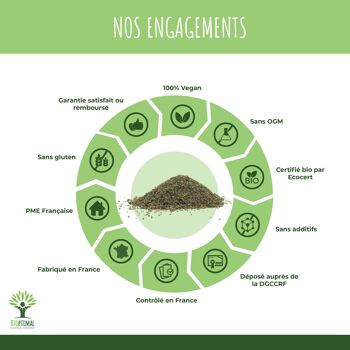 Téguments de Chanvre Bio - 100% téguments de graines de chanvre - Source de fibres - Immunité - Fabriqué en France - Certifié Ecocert - Vegan 7