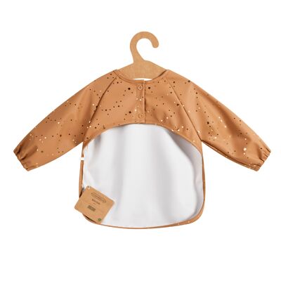 Bib apron with sleeves - Camel