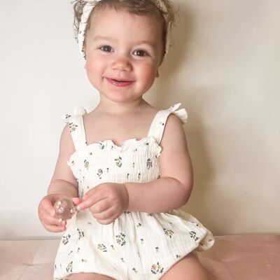 Baby Bloomer with Hairband FLORAL/DOTS