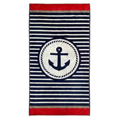 LISBOA Jacquard velor terry beach towel 95x175cm