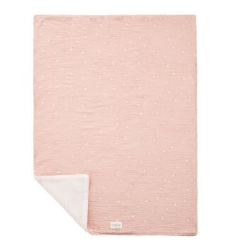 Couverture bébé réversible - Rose 2