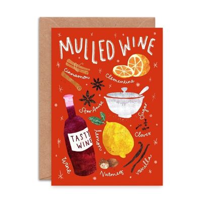 Carte de voeux unique de vin chaud