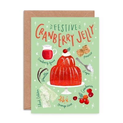 Tarjeta de felicitación Cranberry Jelly Single