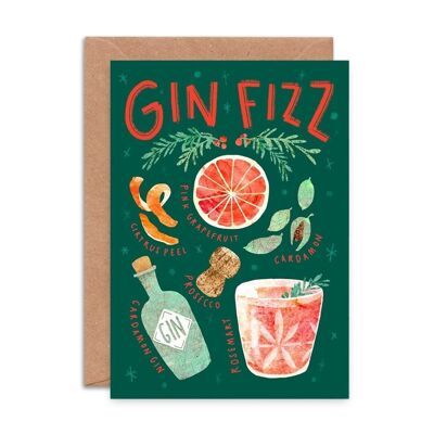 Biglietto d'auguri singolo Gin Fizz