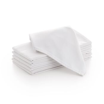 Lot de 6 serviettes en tissu satiné de coton 45x45cm 1