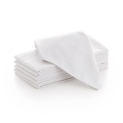Lot de 6 serviettes en tissu satiné de coton 45x45cm