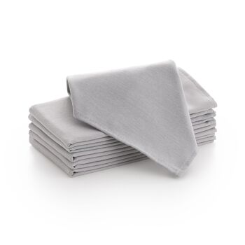 Lot de 6 serviettes en tissu satiné de coton 45x45cm 8