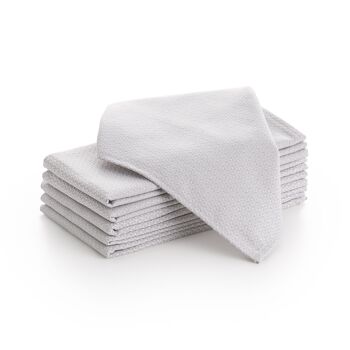 Lot de 6 serviettes en coton satiné rubis 45x45cm 8