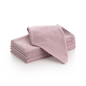 Lot de 6 serviettes en coton satiné rubis 45x45cm 9