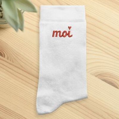 Chaussettes Moi (brodé)