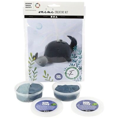 DIY Silk Clay modeling kit - Whales