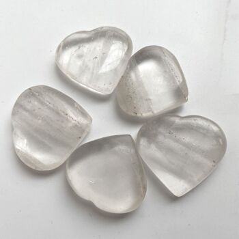 Quartz clair - Petit coeur en cristal - 2-3 cm 2